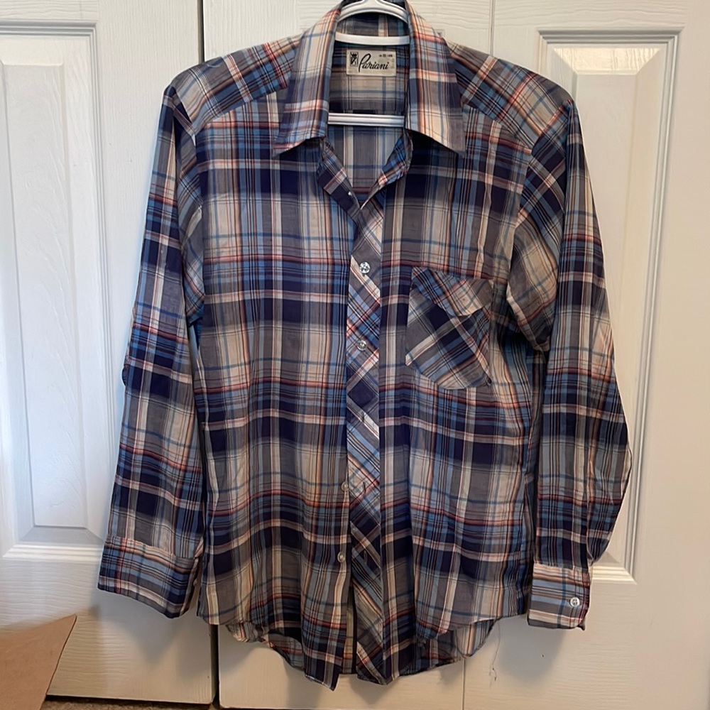 Plaid button down shirt